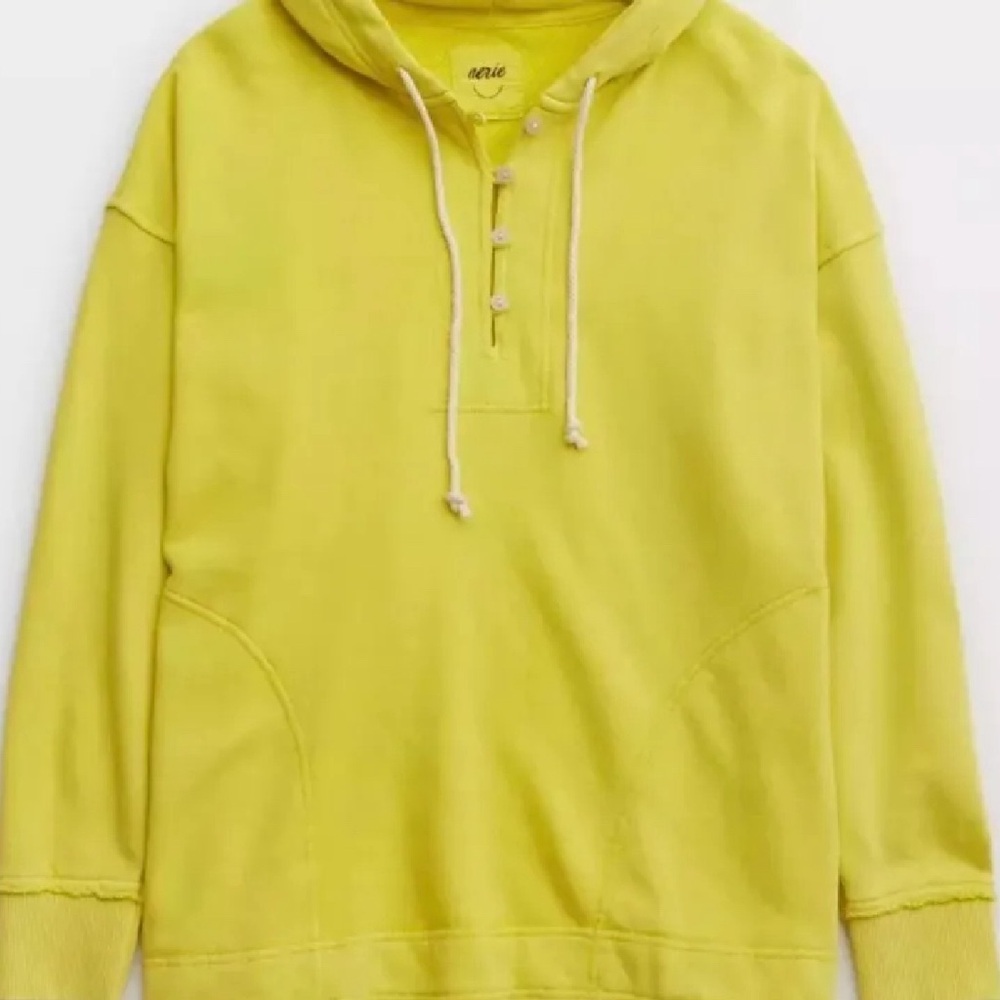 Aerie Oversized Beach Weekend Hoodie-Lime size Medium
